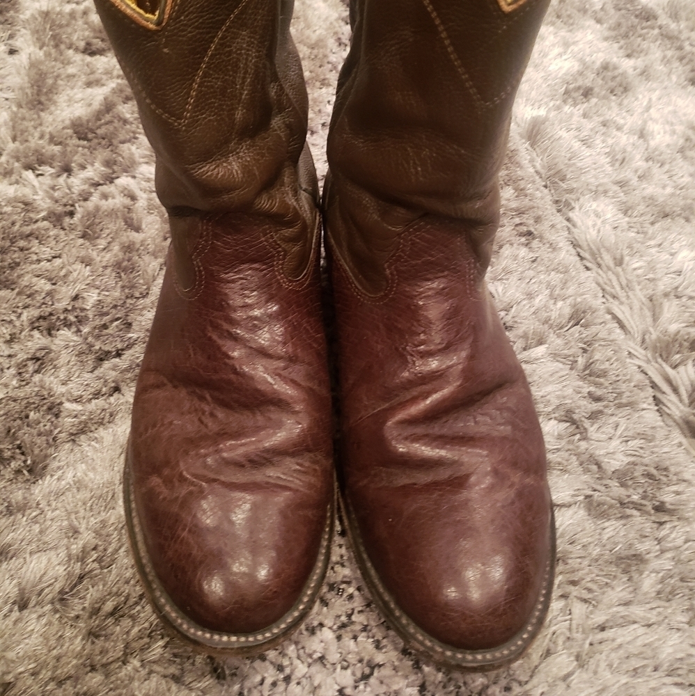 Cavenders Men's Cowboy Leather Boots size 10.5 D Brown